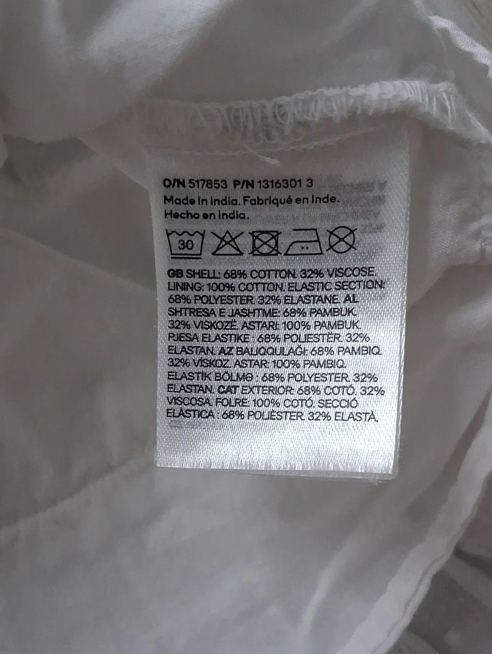 H&M Kids White Mini Skirt